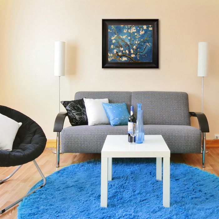 Branches of an Almond Tree in Blossom Pre-Framed - Veine D'Or Bronze Scoop Frame 20"X24"