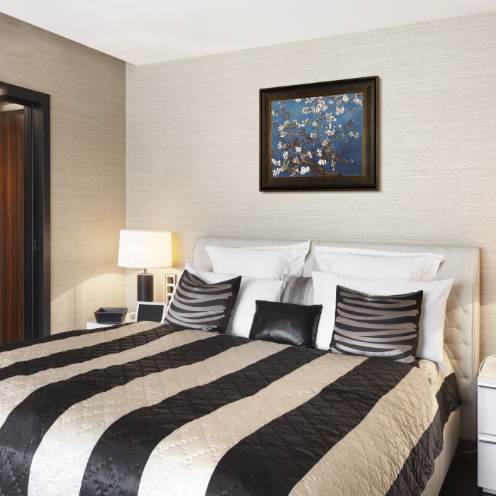 Branches of an Almond Tree in Blossom Pre-Framed - Veine D'Or Bronze Scoop Frame 20"X24"