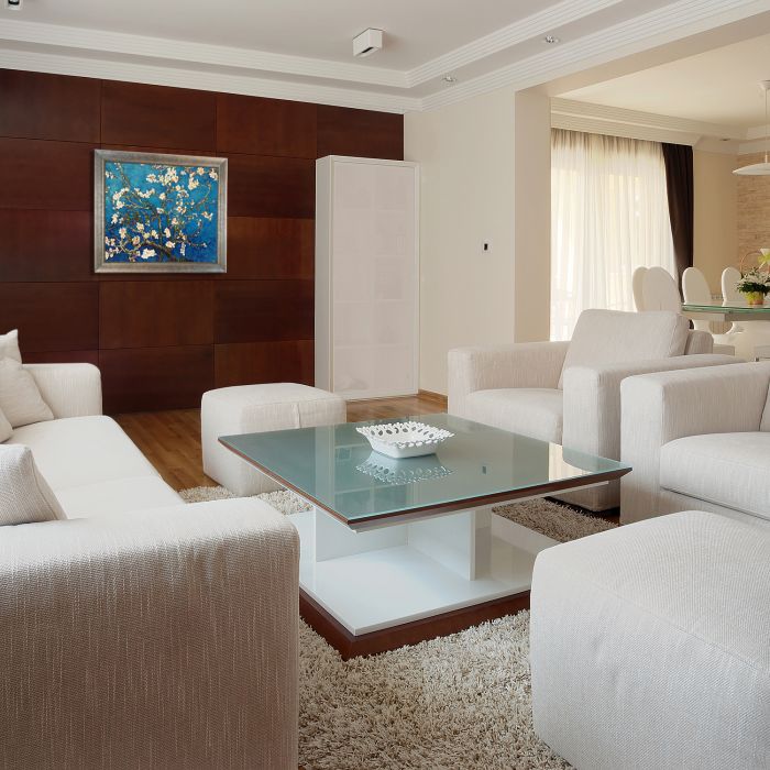 Branches of an Almond Tree in Blossom Pre-Framed - Champage Scoop with Swirl Lip Frame 20"X24"