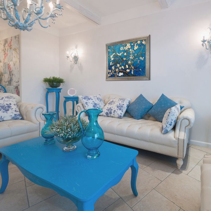 Branches of an Almond Tree in Blossom Pre-Framed - Champage Scoop with Swirl Lip Frame 20"X24"