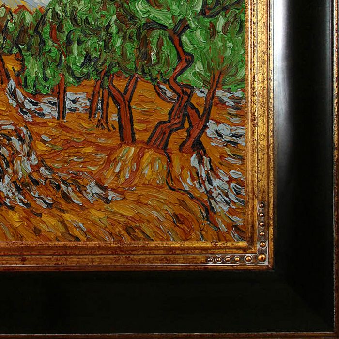 Olive Trees with Yellow Sun and Sky Pre-Framed - Opulent Frame 20"X24"