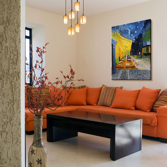 Cafe Terrace at Night Pre-Framed - Gallery Wrap 30"X40"