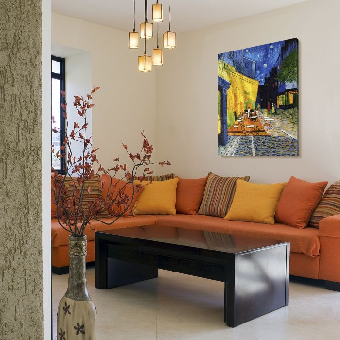 Cafe Terrace at Night Pre-Framed - Gallery Wrap 30"X40"