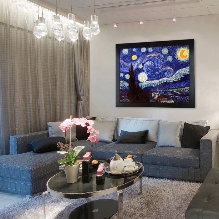 Starry Night Pre-Framed - New Age Black Frame 30"X40"