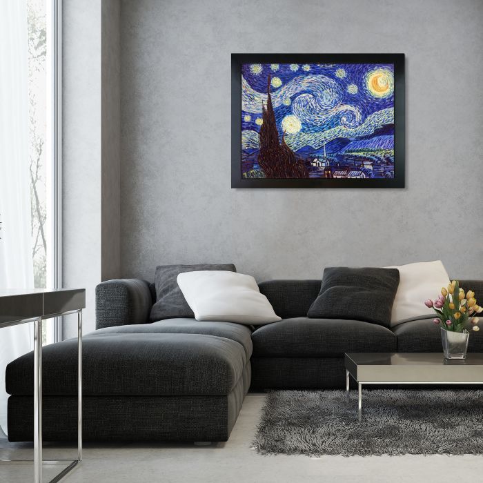 Starry Night Pre-Framed - New Age Black Frame 30"X40"