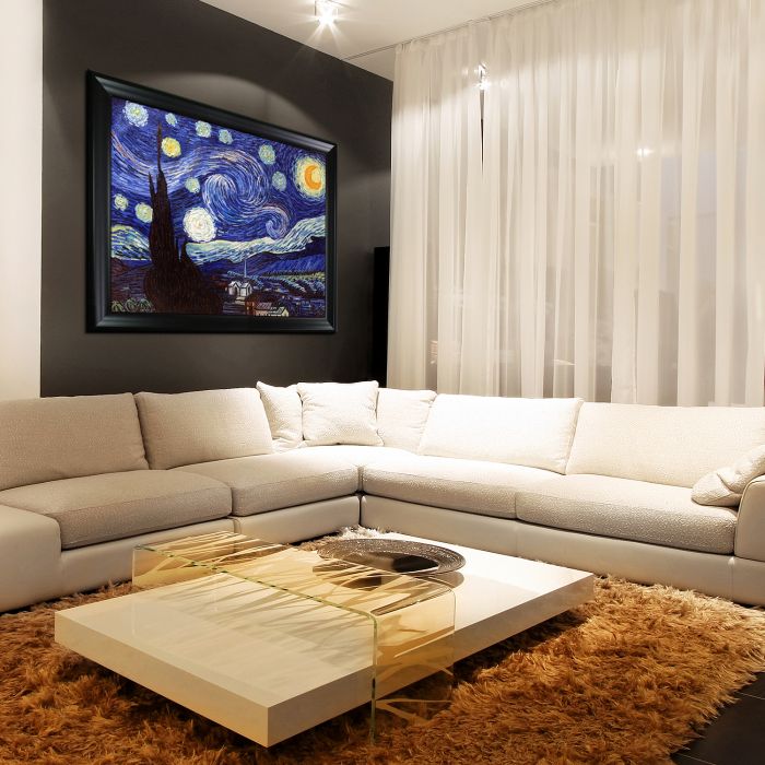 Starry Night Pre-Framed - Black Matte Frame 30"X40"