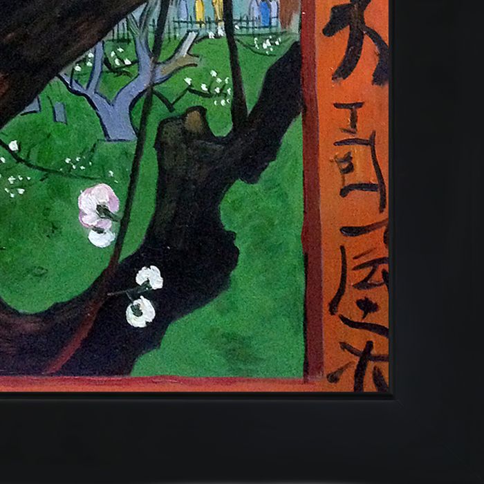 Flowering Plum Tree (After Hiroshige), 1887 Pre-Framed - New Age Black Frame 20"X24"