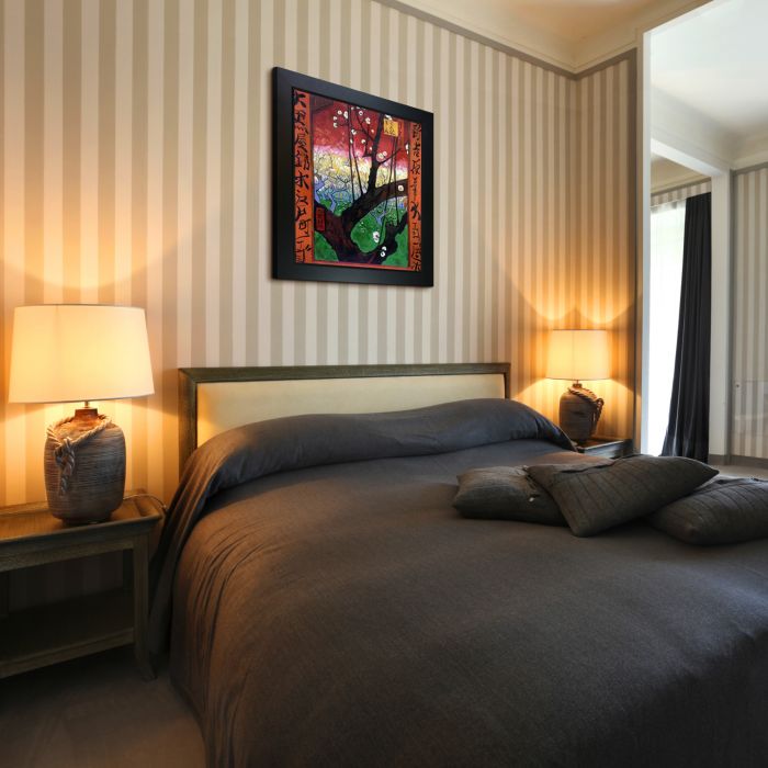 Flowering Plum Tree (After Hiroshige), 1887 Pre-Framed - New Age Black Frame 20"X24"