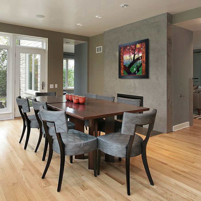 Flowering Plum Tree (After Hiroshige), 1887 Pre-Framed - New Age Black Frame 20"X24"