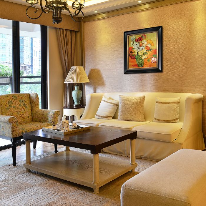 Japanese Vase with Roses and Anemones, 1890 Pre-framed - Black Matte King and Piccino Luminoso Custom Stacked Frame 20" X 24"