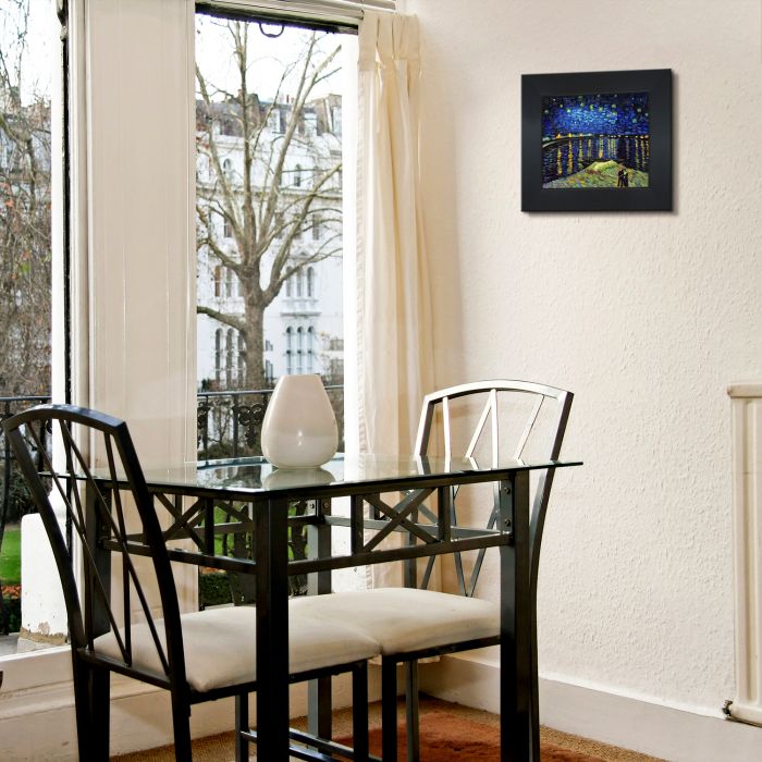 Starry Night Over The Rhone Pre-Frame - New Age Black Frame 8"X10"