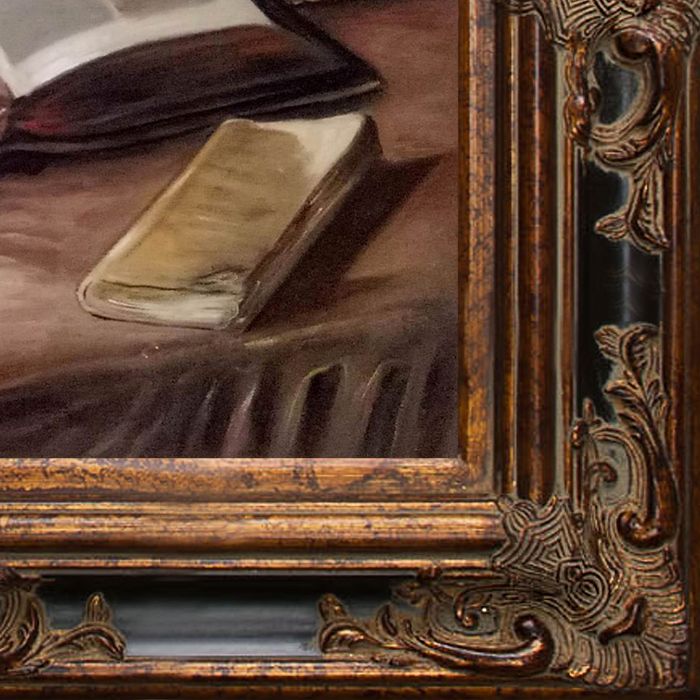 Still Life with Bible Pre-Framed - Excalibur Frame 20"X24"