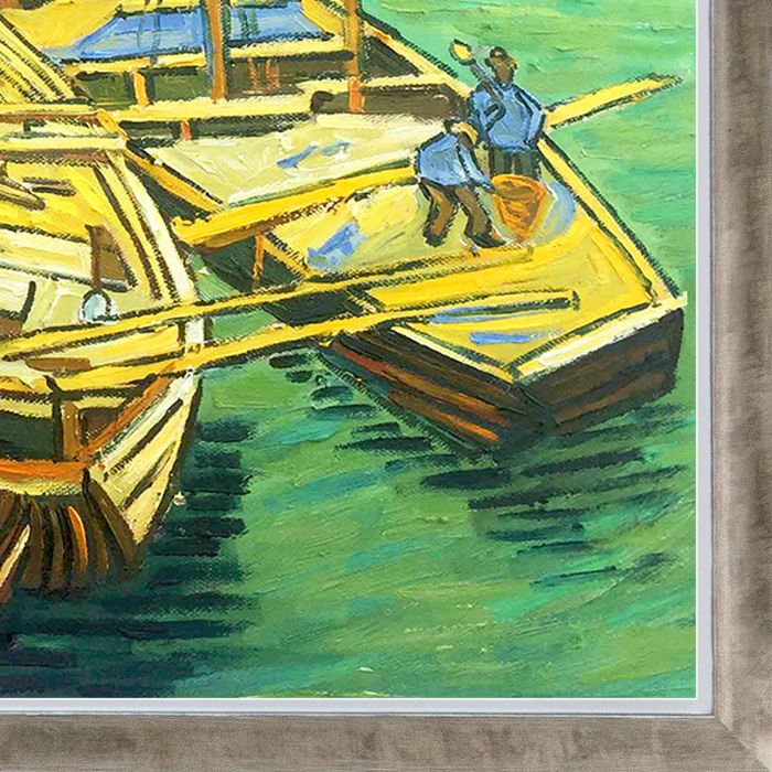 Boats du Rhone Pre-Framed - Champagne Silhouette Frame 20" X 24"