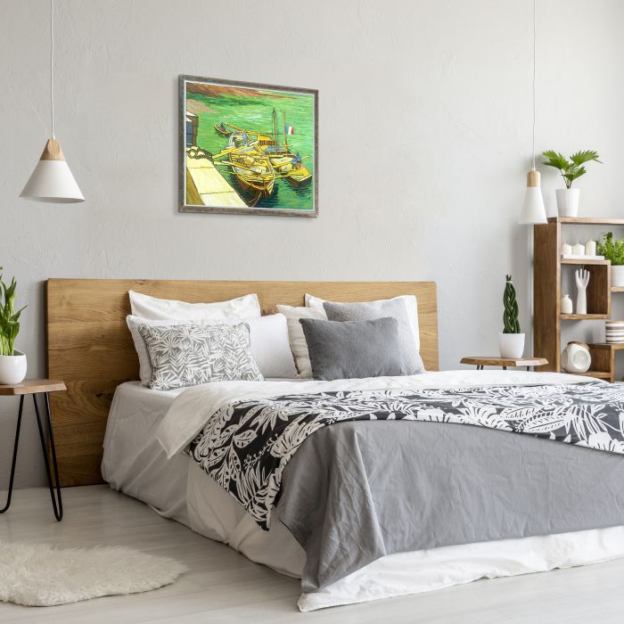 Boats du Rhone Pre-Framed - Champagne Silhouette Frame 20" X 24"