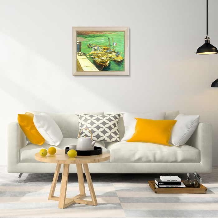 Boats du Rhone Pre-Framed - Constantine Frame 20" X 24"