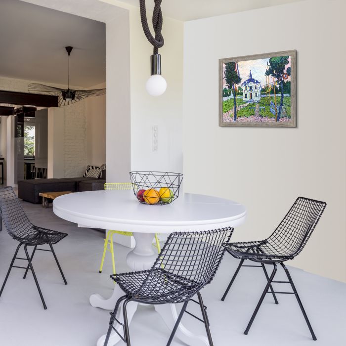 Auvers Town Hall in 14 July Pre-Framed - Metropolitan Pewter Frame 20" X 24"