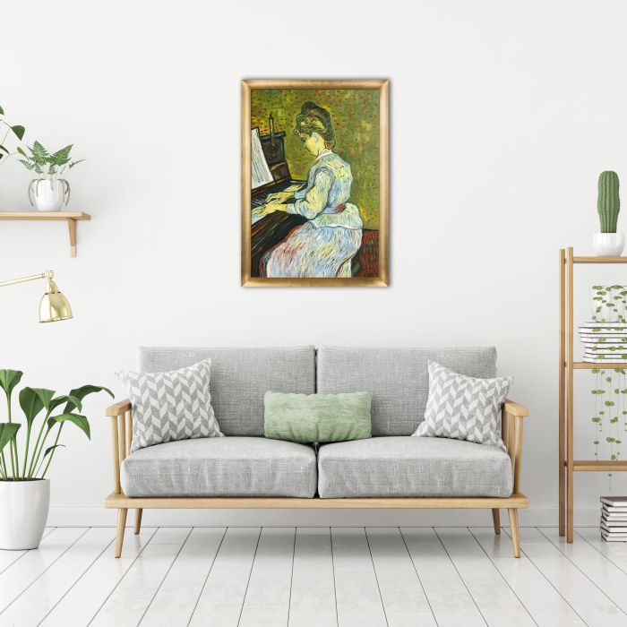 Marguerite Gachet at the Piano Pre-Framed - Gold Luminoso Frame 24" x 36"