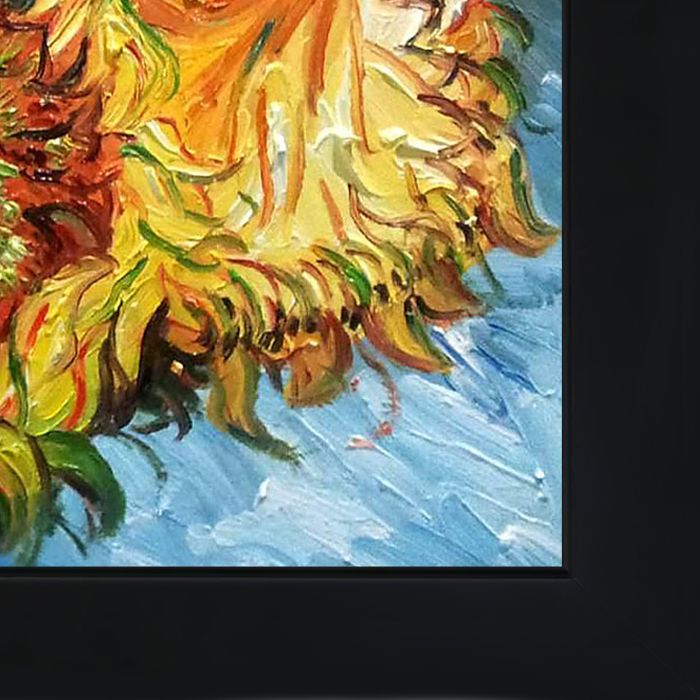 Two Cut Sunflowers Pre-Framed - New Age Black Frame 20"X24"