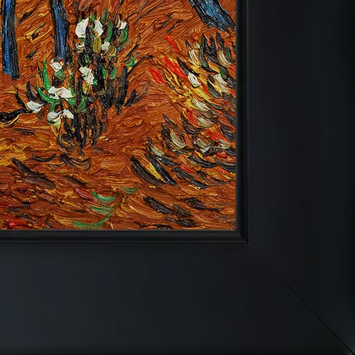 Trees in the Garden of St. Paul Hospital Pre-Framed - New Age Black Frame 8"X10"