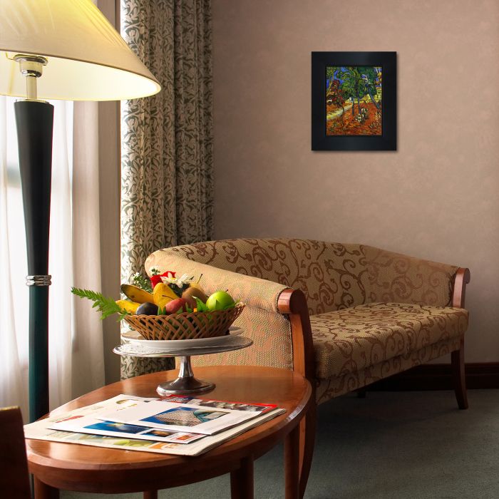 Trees in the Garden of St. Paul Hospital Pre-Framed - New Age Black Frame 8"X10"