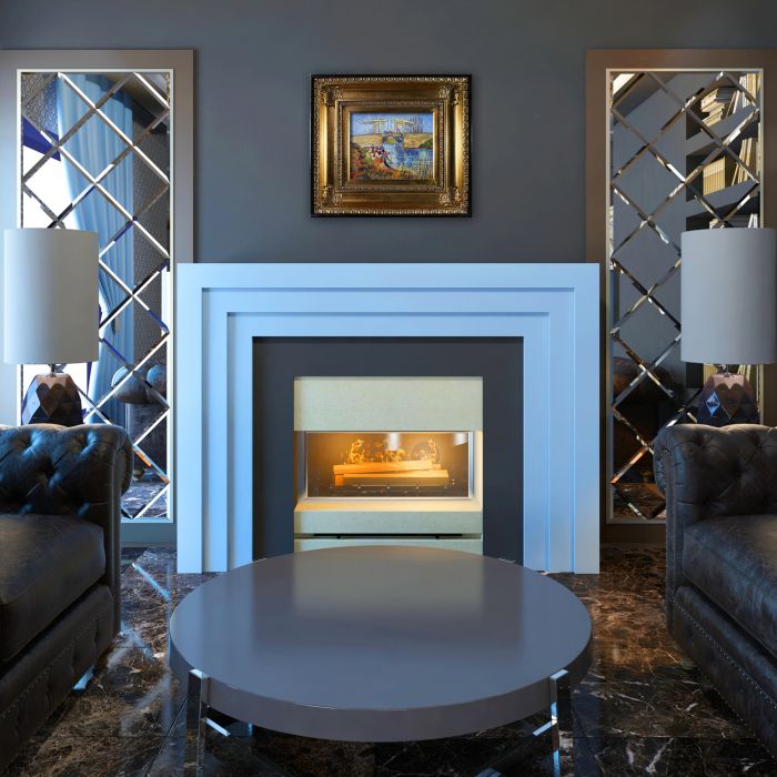 Langlois Bridge at Arles with Women Washing Pre-framed - Regency Gold Frames 8"X10"