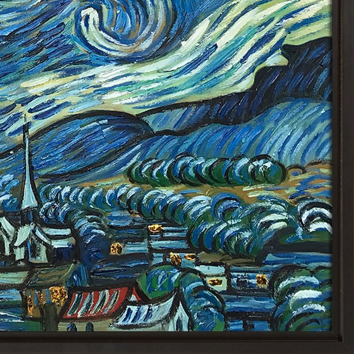 Starry Night (Luxury Line) Pre-Framed - Black Floater Frame 20" X 24"