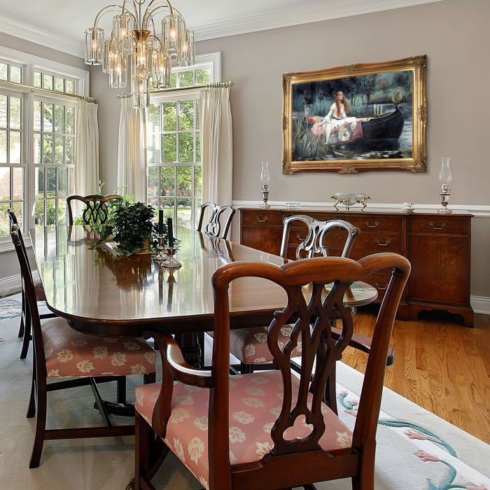 The Lady of Shalott Pre-Framed - Victorian Gold Frame 24"X36"