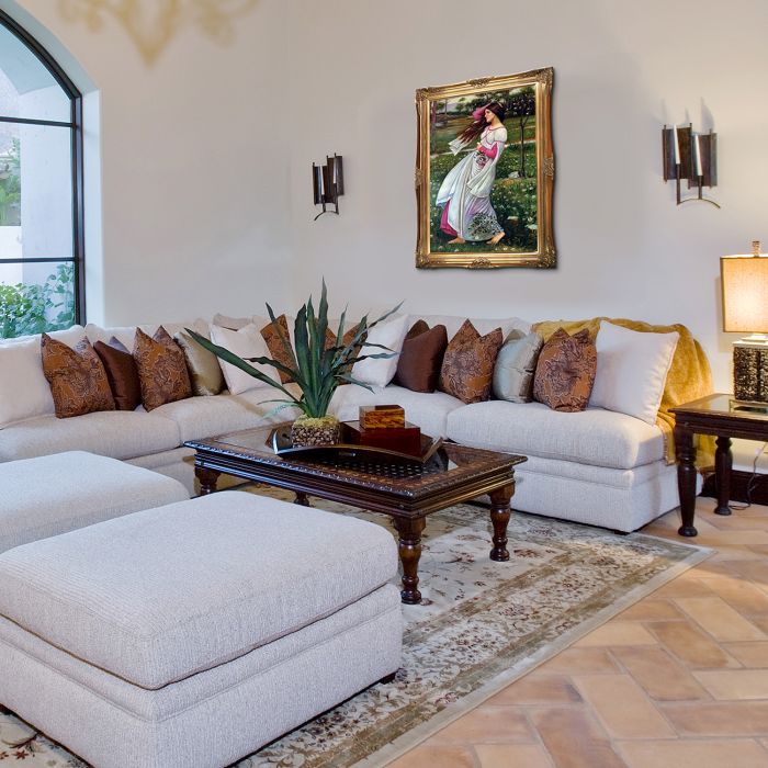 Windflowers, 1902 Pre-Framed - Victorian Gold Frame 24"X36"