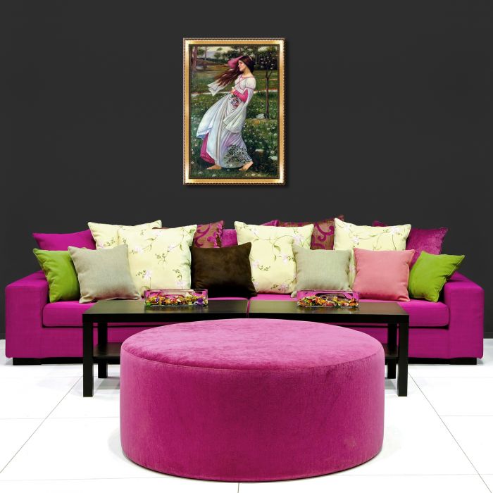 Windflowers, 1902 Pre-Framed - Verona Gold Braid Frame 24"X36"