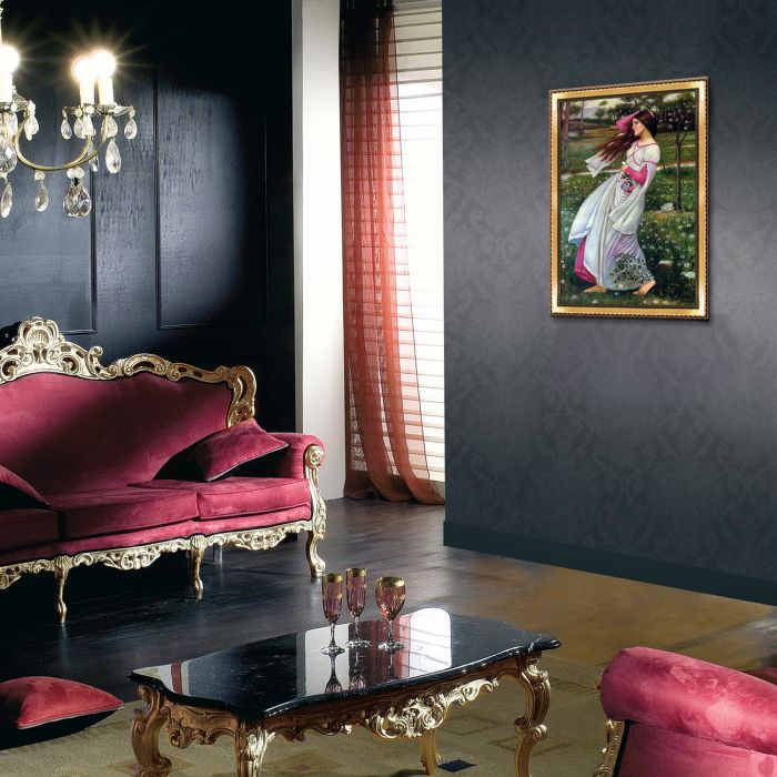 Windflowers, 1902 Pre-Framed - Verona Gold Braid Frame 24"X36"