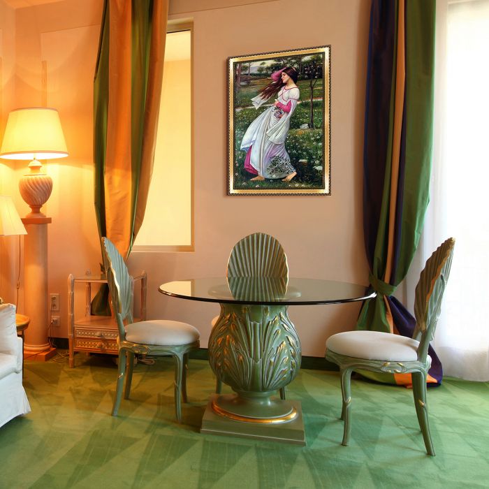 Windflowers, 1902 Pre-Framed - Verona Gold Braid Frame 24"X36"