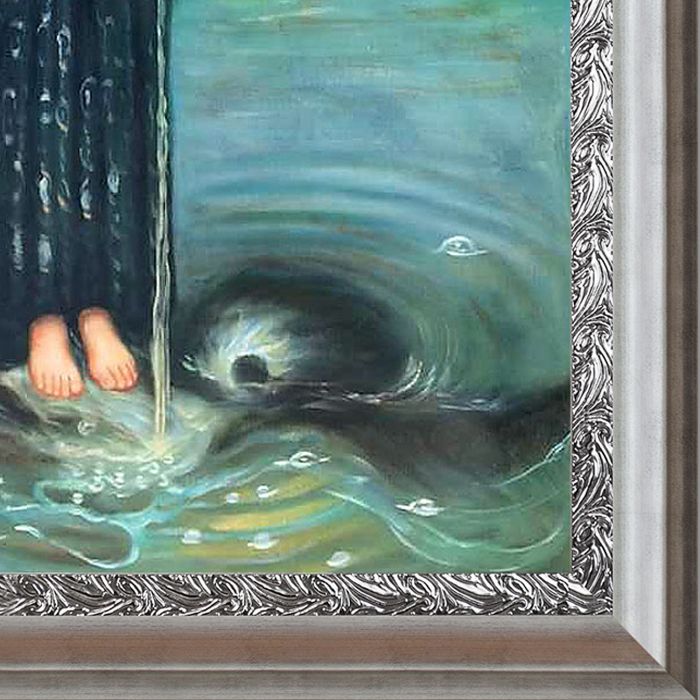 Circe Invidiosa, 1892 Pre-Framed - Athenian Silver Wave Custom Stacked Frame 24