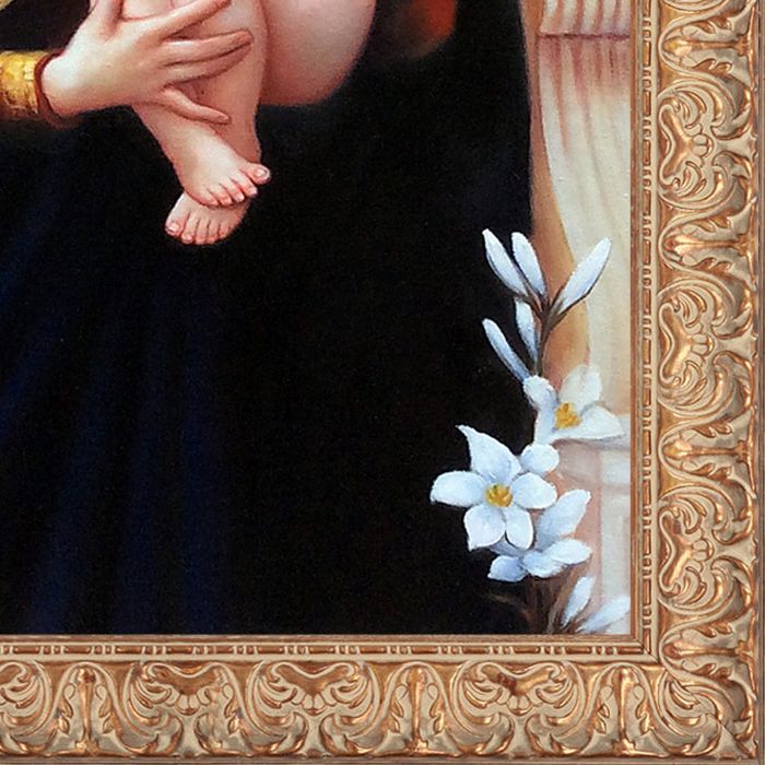 The Madonna of The Lilies, 1899 Pre-Framed - Espana Gold Frame 24" X 36"