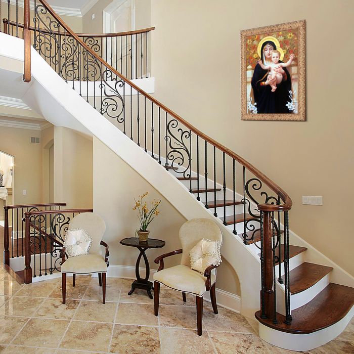 The Madonna of The Lilies, 1899 Pre-Framed - Espana Gold Frame 24" X 36"