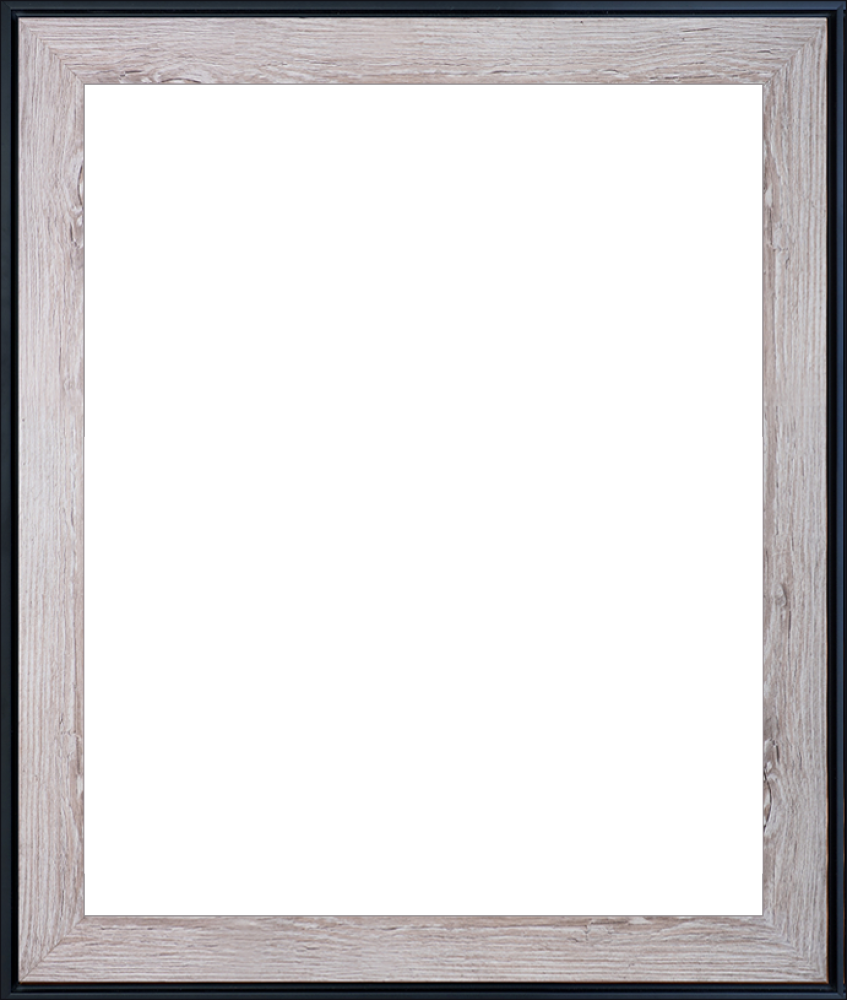 Nantucket Whitewash and Black Custom Stacked Frame 20