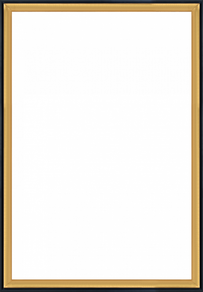 Piccino Luminoso and Black Wrap Custom Stacked Frame 24" X 36"