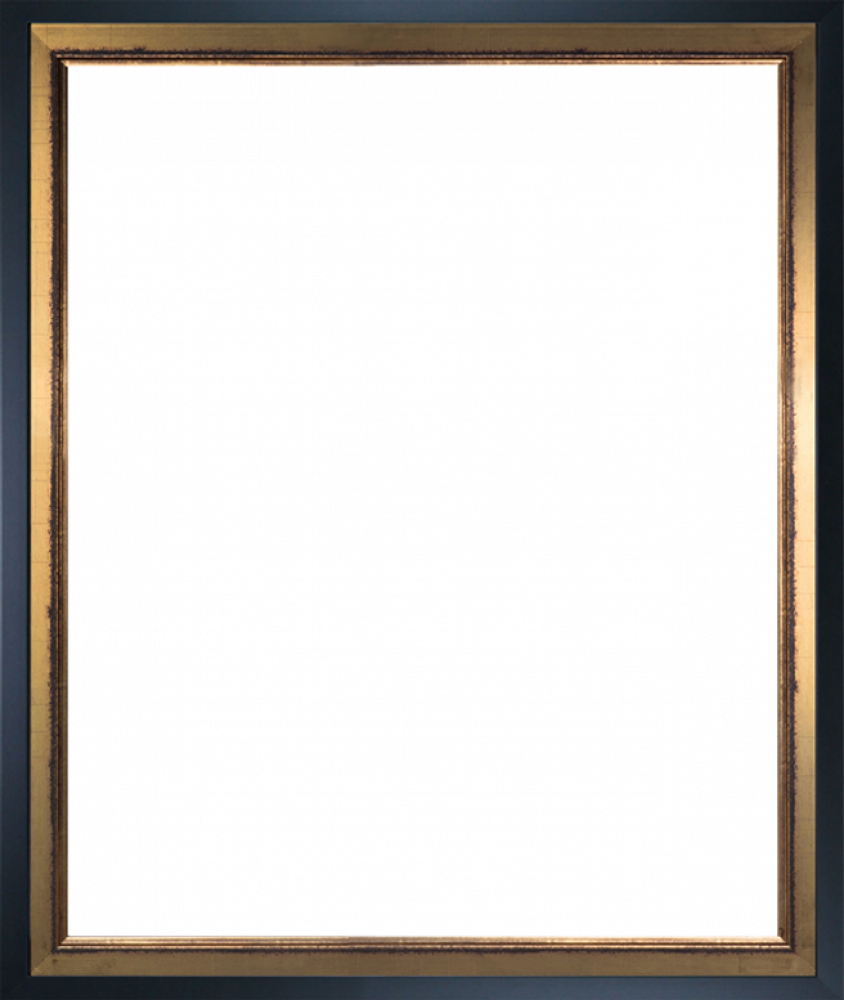 Burnished Gold and Studio Black Wood Custom Stacked Frame 20" X 24"