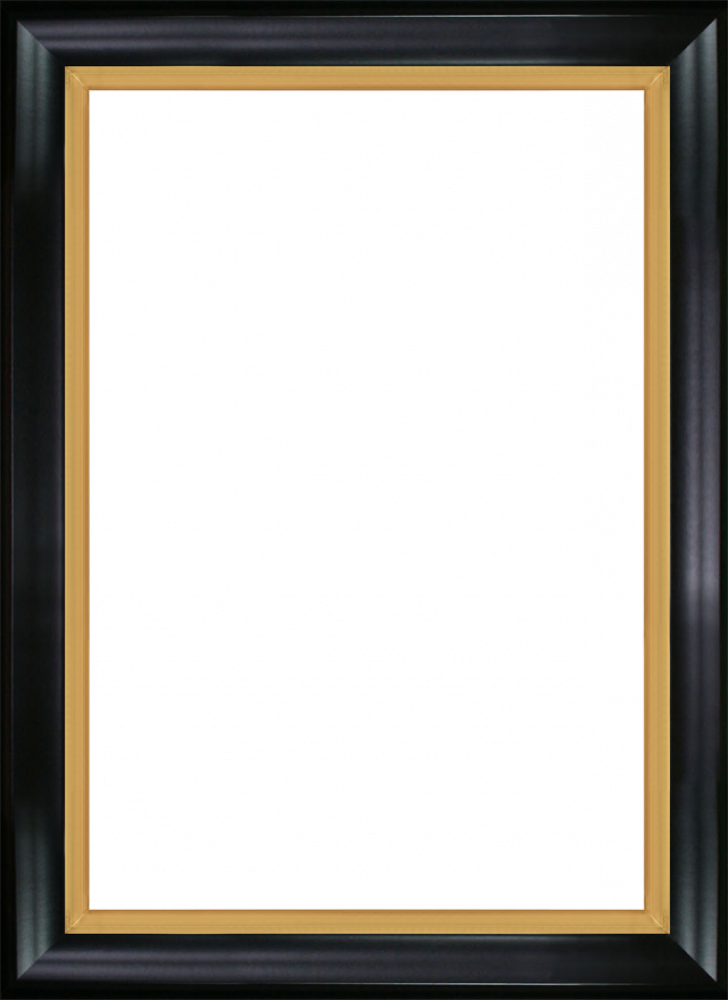 Black Matte King and Piccino Luminoso Custom Stacked Frame 24" X 36"