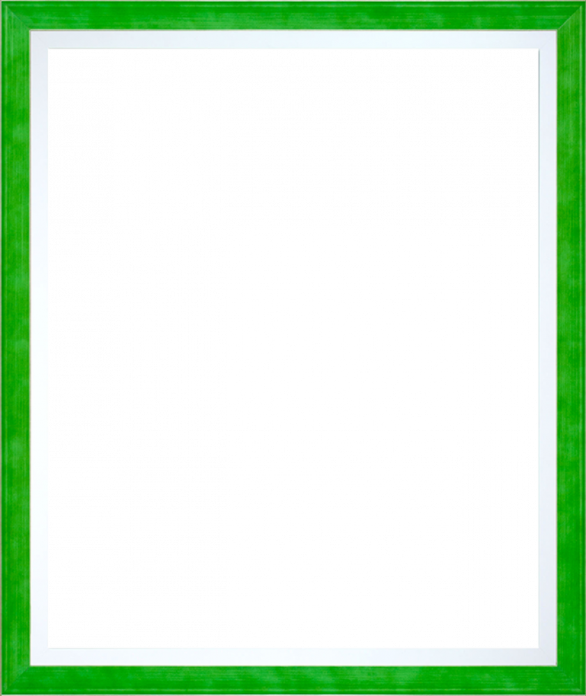 Jubilee Green with Studio White Custom Stacked Frame 20" X 24"