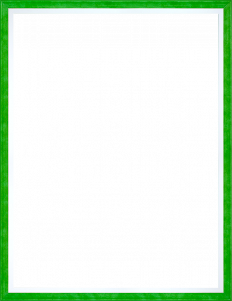 Jubilee Green with Studio White Custom Stacked Frame 30" X 40"