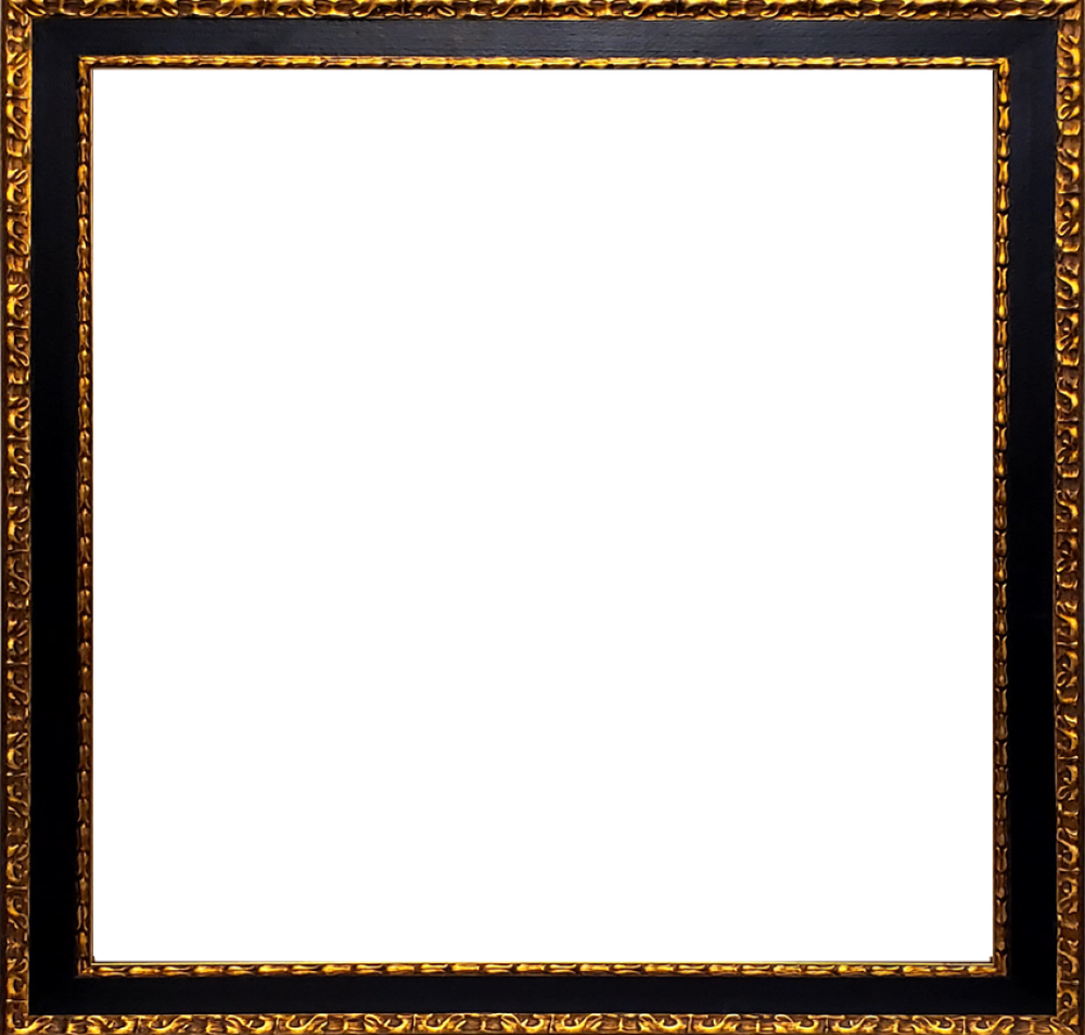 Verona Black and Gold Braid 24"X24"