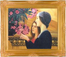 Two Girls with an Oleander (right detail) Pre-Framed