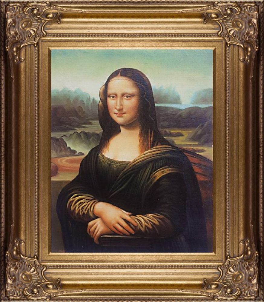 Mona Lisa Pre-framed - Renaissance Bronze 8 X 10 - Renaissance Bronze Frame 8"X10"