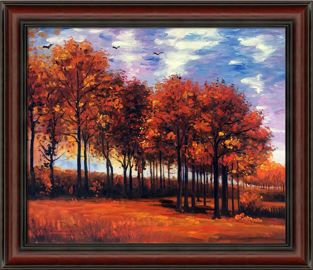 Autumn Landscape Pre-framed - Grecian Wine Frame 20" X 24"