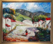 Pastores adobe y volcanes Pre-Framed