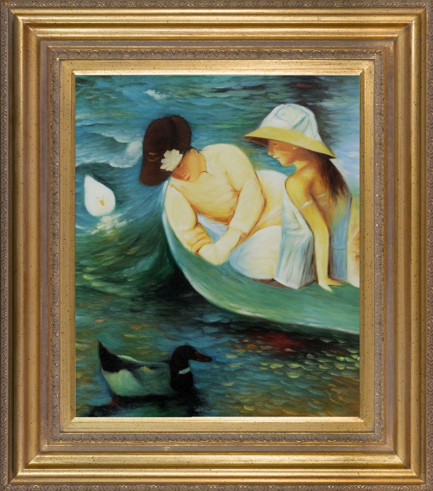 Summertime (detail) Pre-Framed - Mediterranean Gold Frame 20"X24"