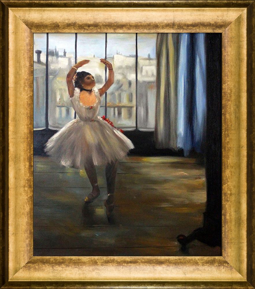 Dancer Posing Pre-Framed - Athenian Gold King Frame 20"X24"