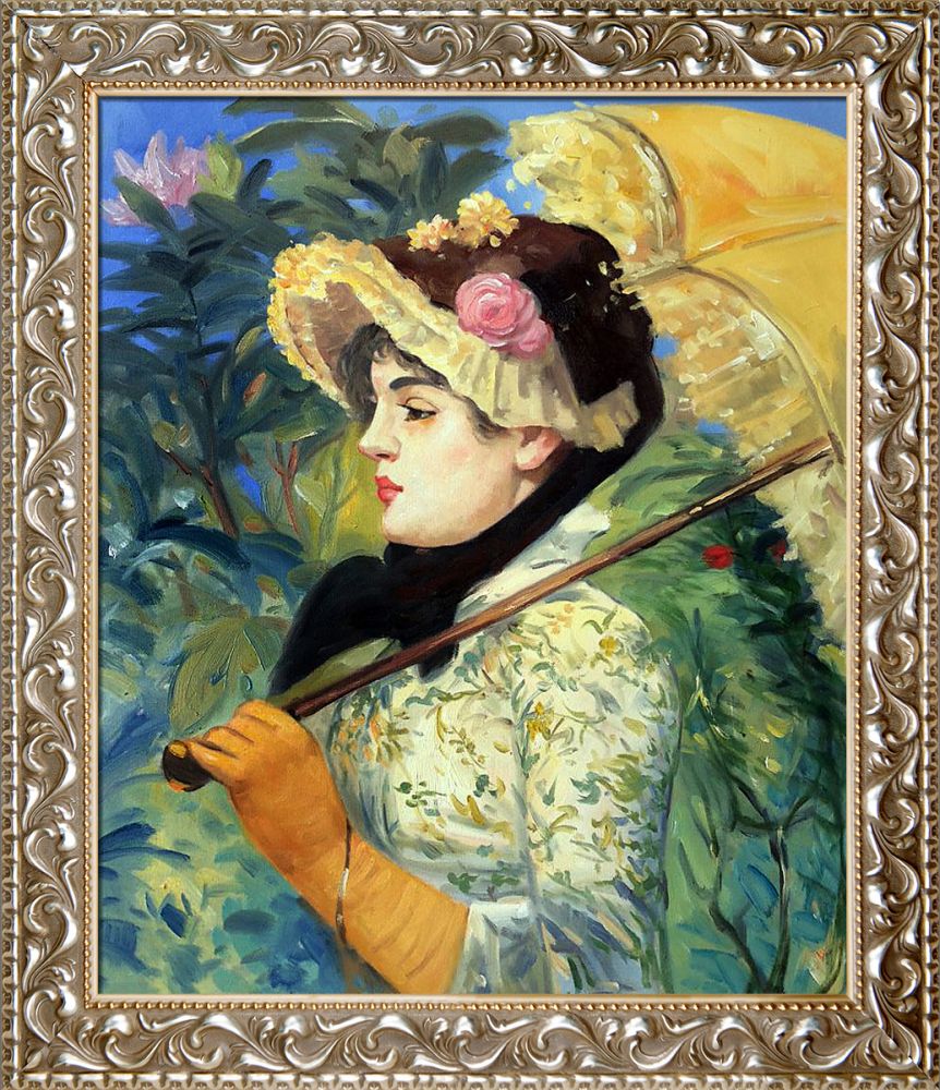 Spring (Study of Jeanne Demarsy) Pre-Framed - Rococo Silver 20"X24"