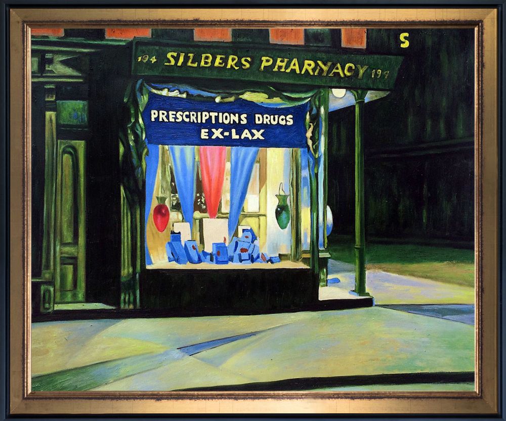 Drug Store Pre-Framed - Piccino Luminoso and Black Wrap Custom Stacked Frame 20" X 24"