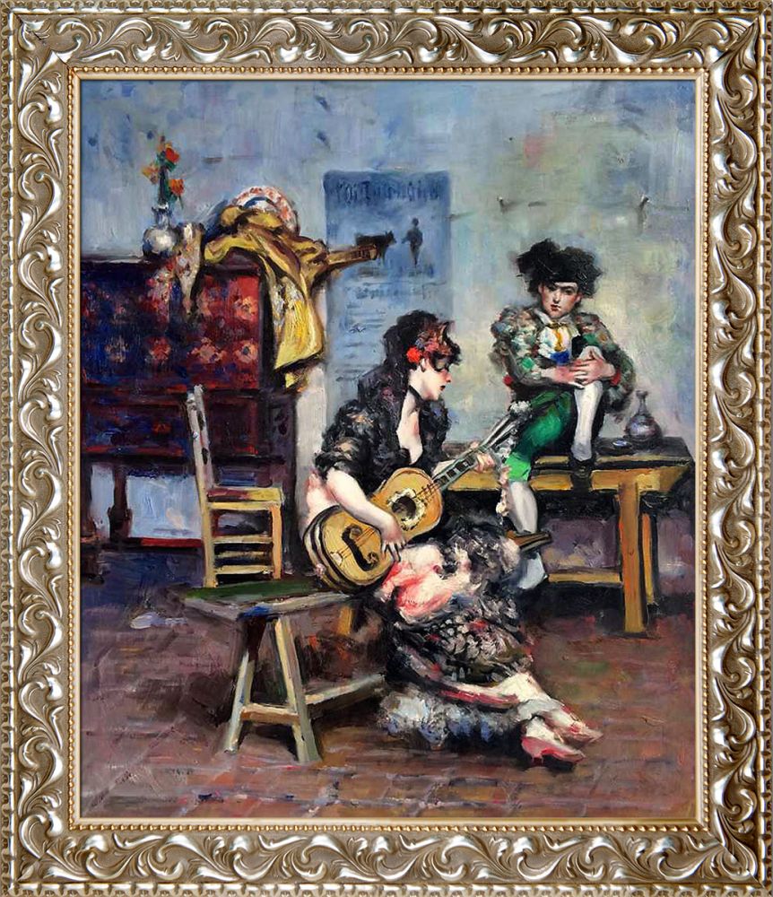 A Guitar Player Pre-Framed - Rococo Silver 20"X24"